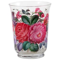 Жостово / Medium glass vase, author N. Klimova