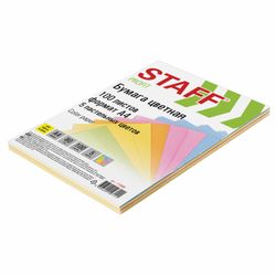 STAFF / m2, 100 feuilles (5 couleurs), pastel