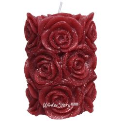 Kaemingk / Decorative candle Rosabella 14 * 7 cm burgundy