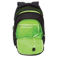 GRIZZLY / Business backpack GRIZZLY, 3 compartments, black, "Keep Control", 44x28x23 cm