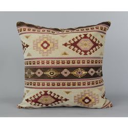Vernissage of History / Pillow made of furniture ethno fabric