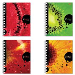 HATBER / Notebook А5, 80 sh., Pente, gaiola, capa de papelão, "IFRESH" / 8 unid.