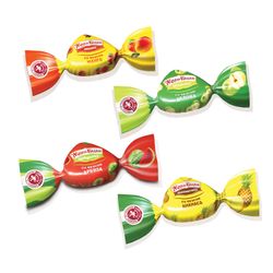 ZHILI-BYLI / "ZHILI-BYLI" candy-caramel, candy, mini, assorted watermelon / mango / pineapple / apple, 1 kg, package