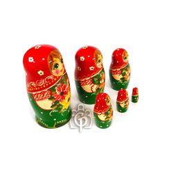 Семеновская роспись / Russian woman - booklet matryoshka, 6 dolls - booklet No. 18