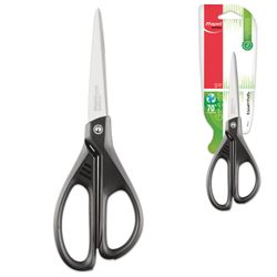 Scissors MAPED (France) "Green Essentials", 210 mm, black, ergonomic handles, a cardboard packaging with Euro slot