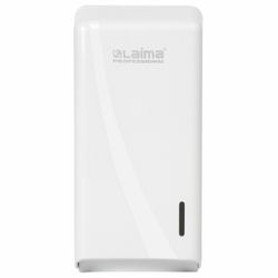 ЛАЙМА / Dispenser for toilet paper sheets PROFESSIONAL ORIGINAL (System T3), white, ABS-plastic