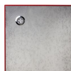Board magnetic marker glass (60x90 cm), 3 magnets, RED, BRAUBERG