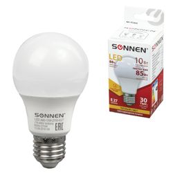 SONNEN / LED lamp 10 (85) W, E27 base, pear-shaped, warm white light, LED A60-10W-2700-E27