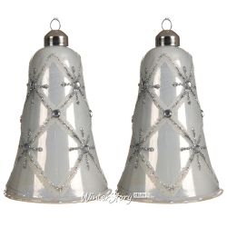 Kaemingk / Arbre de Noël en verre Cloche Princesse des Neiges 13 cm, 2 pièces, pendentif