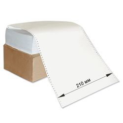 Paper with continuous perforation, 210х305 mm (12"), 1500 sheets, density of 65 g/m2, whiteness 98%