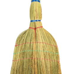 ЛАЙМА / Escoba de sorgo "Lux" con 3 puntadas, mango de papel de aluminio, 360-380 g, ancho de panícula 28-31 cm, largo 79 cm