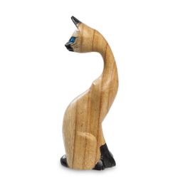 Decor and Gift / Wooden figurine "High cat" 20 cm