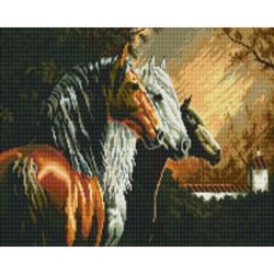 Опт-картина / Chevaux au point de croix