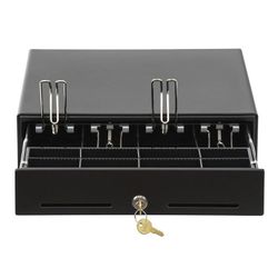 Money box ATOL EC-350-B, electromechanical, 350x405x90 mm (KKM ATOL), black