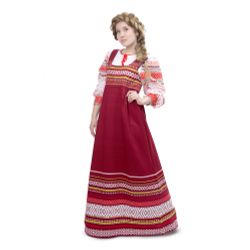 Тканые узоры / Dress women's in Russian folk style "dawn"