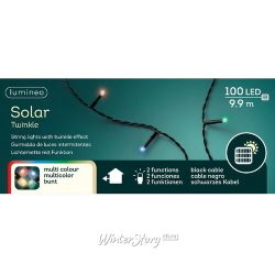 Kaemingk / Solar string Lumineo Solar 9.9 m, 100 multi-colored LED lamps, black PVC, controller, IP44