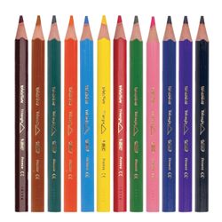 Lápis de cor espessados BIC "Triangle", 12 cores, plástico, triangular, embalagem de papelão
