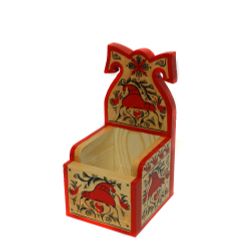Беломорские узоры / The little box "Horses" Mezenskaya painting without cover