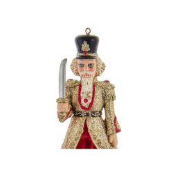 Kurts Adler / Brinquedo para árvore de natal "Quebra-nozes com casaco dourado", 13 cm