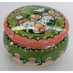 Беломорские узоры / The box is wooden "Onega painting. Chicken" 10 cm