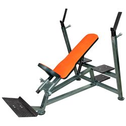 A weight bench adjustable slant