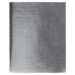 HATBER / Defter bumvinyl A5, 96 yaprak, zımba, ofset No. 1, çizgi, bordürlü, GÜMÜŞ Metalik / 16 adet.