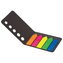 粘性书签 BRAUBERG NEON，塑料，42x12 毫米，5 色 x 20 张，纸板书