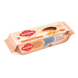 YASHKINO / "Orange" cookies, butter, with biscuit, jam and chocolate icing, 137 g