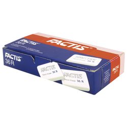 Eraser FACTIS 36 R (Spain), 40х24х9 mm, white, rectangular, soft, synthetic rubber