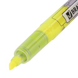 Highlighter BRAUBERG "Fluo Color" YELLOW, LIQUID INK, round case, line 1-3mm