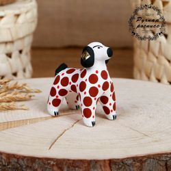 Дымковская глиняная игрушка / Figurine "Brown Dog"