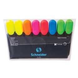 A set of highlighters SCHNEIDER 8 PCs., ASSORTED, "Job", line 1-5 mm