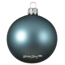 Kaemingk / Glass matte Christmas tree ball Royal Classic 15 cm blue mist