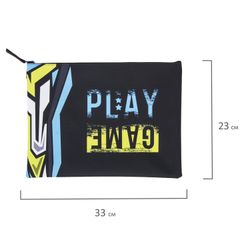 Cartella per notebook BRAUBERG, A4, 1 scomparto, tessuto, cerniera superiore, "Play Game"