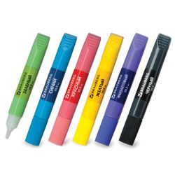Paint on glass (stained glass) BRAUBERG, 6 colors 10,5 ml, 4 pattern, blister