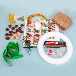 A set of creative Easter wreath "Chickens"