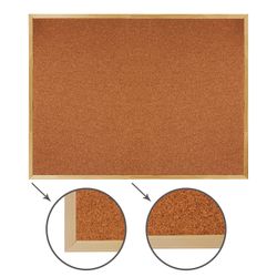 Cork board for announcements (90x120 cm), wooden frame, BRAUBERG