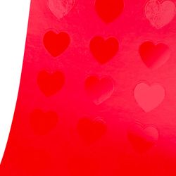 Cardboard A4 colored COATED (glossy), "PATTERN HEARTS" 6 color, in a folder, TREASURE ISLAND, 200х290 mm
