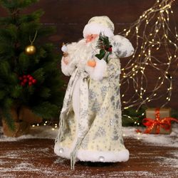 Зимнее волшебство / Doll "Santa Claus, in a white fur coat with gifts"