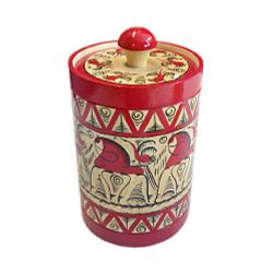 Беломорские узоры / Wooden barrel "Mezen painting" 18 cm