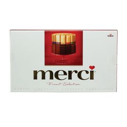MERCI / Assorted chocolates, cardboard box 400 g