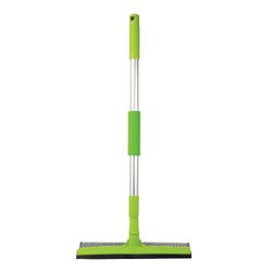 ЛЮБАША / Glass washer aluminum telescopic handle 50-90 cm, working part 25 cm (tie, sponge, handle)