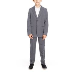 Jacket straight cut button-down gray for a boy