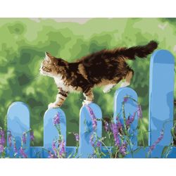 Опт-картина / Pintura por números 40x50 Gatinho para passear