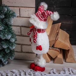 Сималенд / Interior doll "Snowman in a red cap"