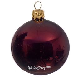 Kaemingk / Glas Christbaumkugel glänzend Royal Classic 15 cm weinrot