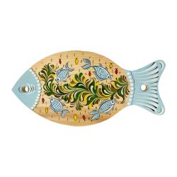 Беломорские узоры / Board kitchen wooden "Fish" 28 cm