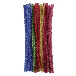 The chenille wire for creativity "Brilliant", 6 Col., 30 pieces, 0,6х30 cm, TREASURE ISLAND