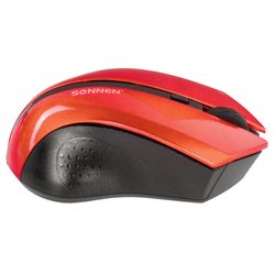 SONNEN / Wireless mouse WM-250R, USB, 1600 dpi, 3 buttons + 1 wheel-button, optical, red