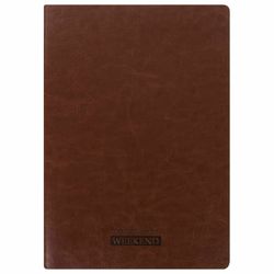 BRAUBERG / Notebook 60 l. checkered cover smooth leatherette, stitching, B5 (179x250mm), BROWN, VIVA / 2 pcs.